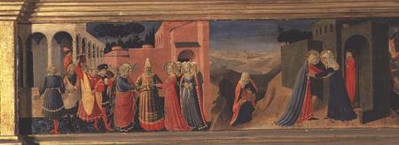 Predella Panel to the Annunciation showing the Marriage of the Virgin and the Visitation de Fra Beato Angelico
