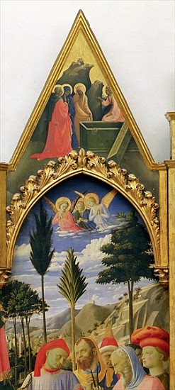 Santa Trinita Altarpiece, frame and pinnacles Lorenzo Monaco (Piero di Giovanni) (c.1370-1425) compl de Fra Beato Angelico