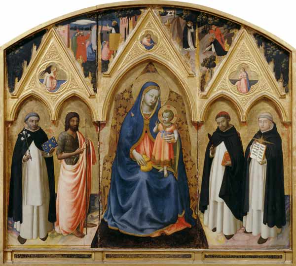 The Virgin and Child with St. John the Baptist, St. Dominic, St. Peter the Martyr and St. Thomas Aqu de Fra Beato Angelico