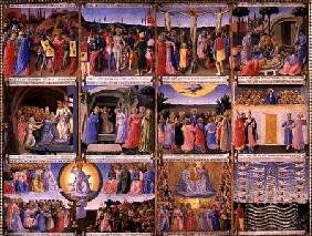 Scenes from the Passion of Christ and the Last Judgement, originally drawers from a cabinet storing
