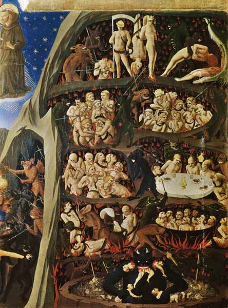 The Last Judgement, detail of Hell de Fra Beato Angelico