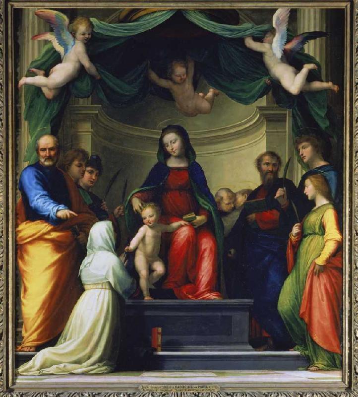 The mystical wedding of the H.Katharina of sienna, de Fra Bartolomeo