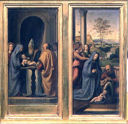 The Circumcision and the Nativity de Fra Bartolommeo