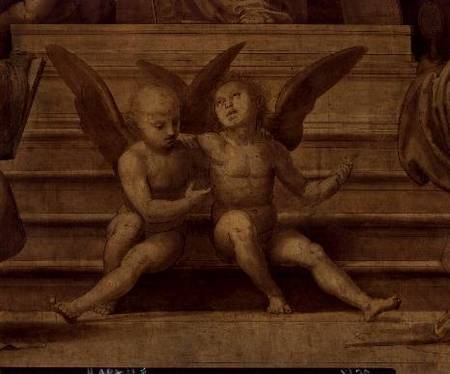 Detail of two angels from Palazzo del Gran Consiglio de Fra Bartolommeo