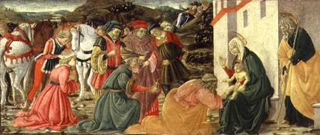 The Adoration of the Magi, a predella panel de Fra Diamante