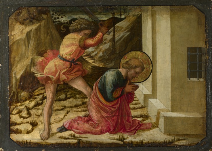 Beheading of Saint James the Great (Predella Panel of the Pistoia Santa Trinità Altarpiece) de Fra Filippo Lippi