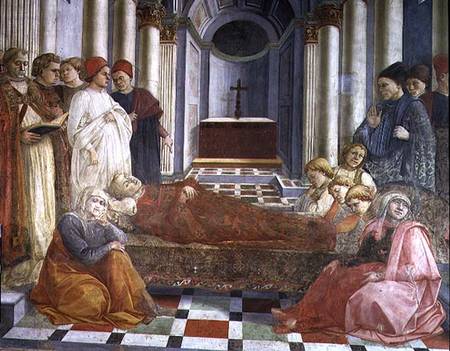 The Funeral of St. Stephen, detail from the cycle The Lives of SS. Stephen and John the Baptist, fro de Fra Filippo Lippi