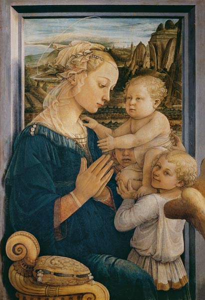 Madonna and Child with Angels, c.1455 (tempera on panel) de Fra Filippo Lippi