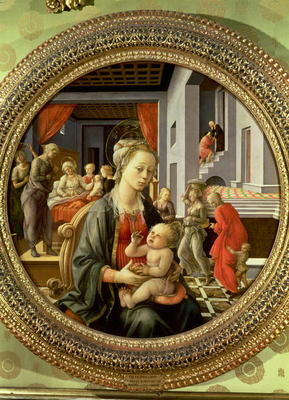 Madonna and Child with Scenes from the Life of the Virgin, 1452 (tempera on panel) de Fra Filippo Lippi