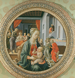 Madonna mit dem Kind und Szenen aus dem Leben der Hl. Jungfrau. de Fra Filippo Lippi
