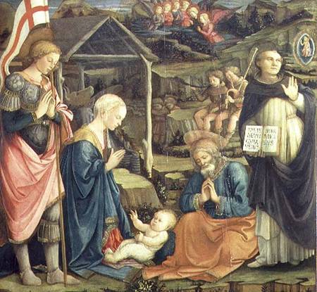 The Nativity with SS. Michael and Dominic de Fra Filippo Lippi