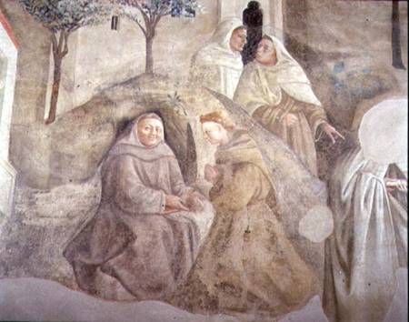 The Reform of the Carmelite Rule, detail of four Carmelite friars de Fra Filippo Lippi