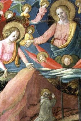 The Death of St. Jerome with Inghirami as a Donor, detail showing The Heavenly Host and angels