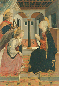 Die Verkündigung Mariae in Gegenwart des Hl. Julian. de Fra Filippo Lippi