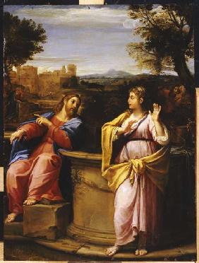 Christ and the Samariterin at the fountain