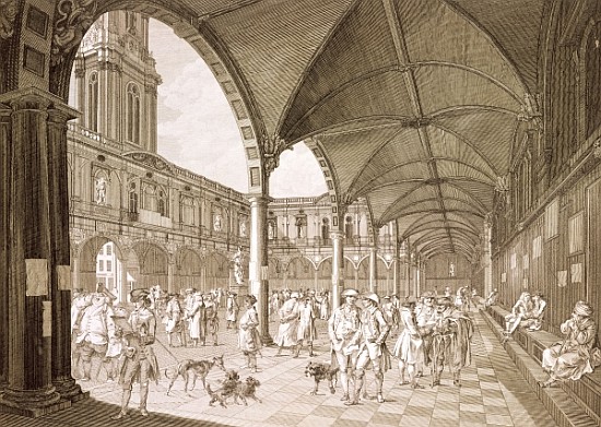 Interior of the Royal Exchange, London de Francesco Bartolozzi