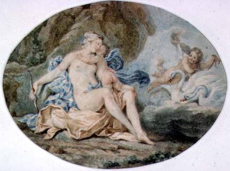 Venus Reclining on a Bank strewn with Drapery de Francesco Bartolozzi