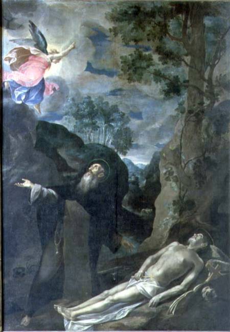 The Death of St. Anthony Abbot de Francesco Borgani