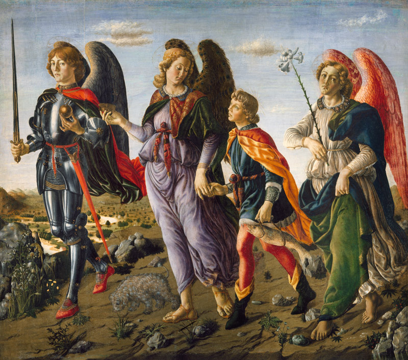 The Three Archangels and Tobias de Francesco Botticini
