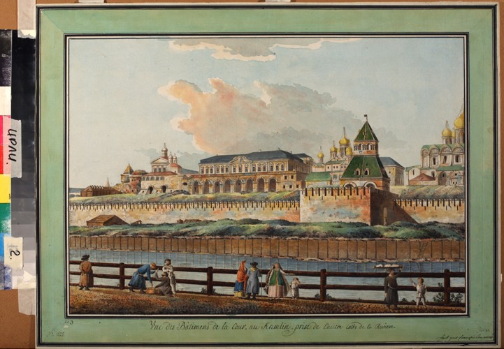 View of the Winter Kremlin Palace from Moskva River de Francesco Camporesi