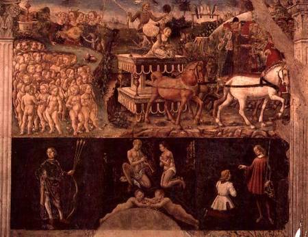 The Month of May: Triumph of Apollo and the Zodiac de Francesco del Cossa