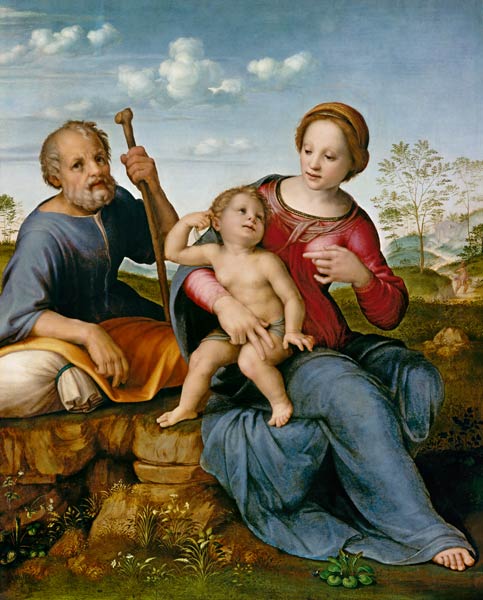 La familia santa de Francesco di Cristofano