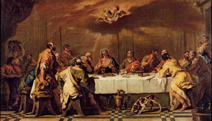 The Last Supper (oil on canvas) de Francesco Fontebasso
