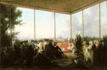 Audience Given in Constantinople by the Grand Vizier Aimali Carac for Francois-Emmanuel Guignard (17 de Francesco Giuseppe Casanova