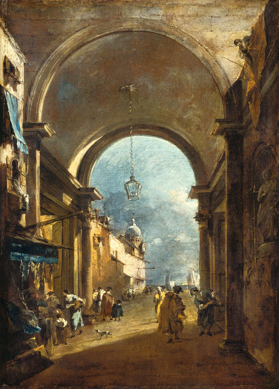 Vista a través de un arco de Francesco Guardi