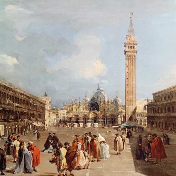 Piazza San Marco, Venice, c.1760 (detail) de Francesco Guardi