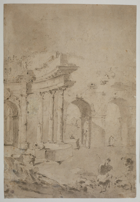 Capriccio mit römischen Ruinen de Francesco Guardi