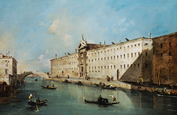 Rio dei Mendicanti (oil on canvas) de Francesco Guardi