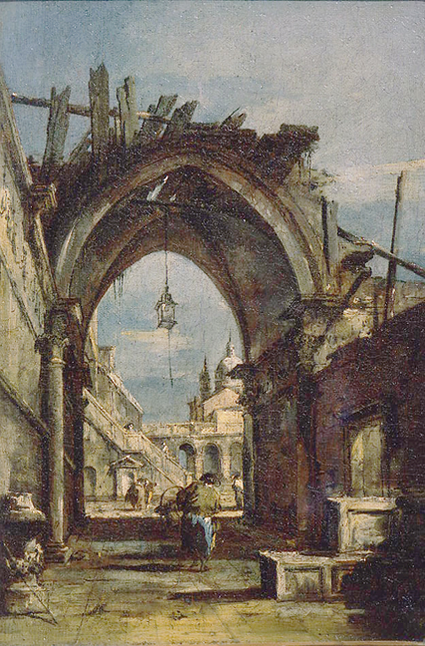Tordurchblick in Venedig de Francesco Guardi