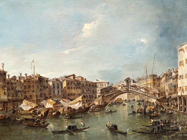 Grand Canal with the Rialto Bridge, Venice de Francesco Guardi