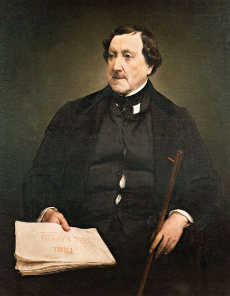 Portrait of the composer Gioachino Antonio Rossini (1792-1868) de Francesco Hayez