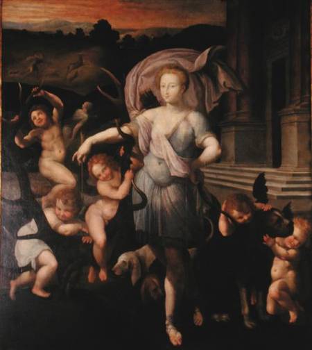 Allegorical portrait of Diane de Poitiers (1499-1566) de Francesco Primaticcio