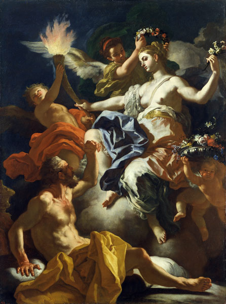Aurora Taking Leave of Tithonus de Francesco Solimena