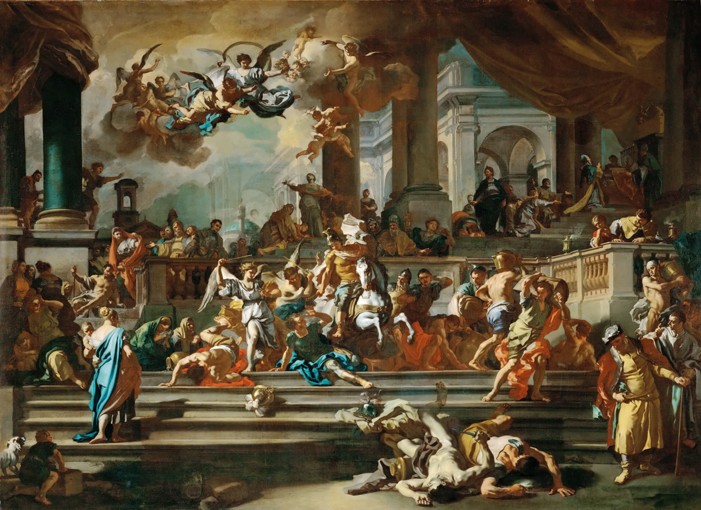 The Expulsion of Heliodorus from the Temple de Francesco Solimena