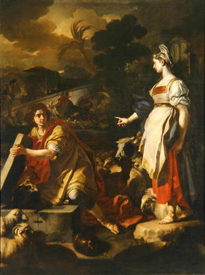 Jacob and Rachel, c.1710 (oil on canvas) de Francesco Solimena