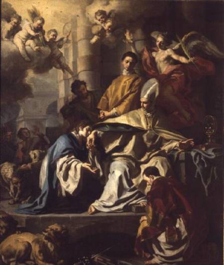 St. Januarius visited in prison by Proculus and Sosius de Francesco Solimena