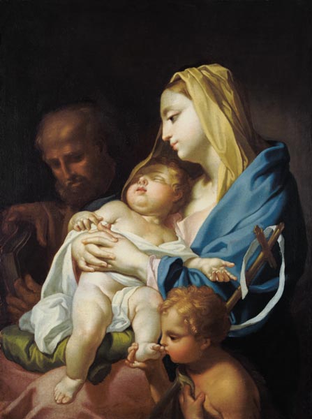 The St. family with the Johannesknaben de Francesco Trevisani (Werkstatt)