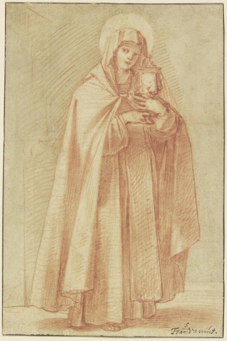 Die Heilige Klara, die Hostie tragend de Francesco Vanni