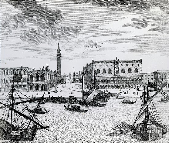 View of Piazza San Marco from the Bacino, Venice de Francesco Zucchi