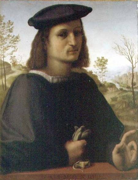 Portrait of a Youth with Gloves de Franciabigio eigentl. Francesco di Cristofano Big