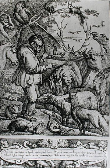 Illustration from the Introduction to Aesop''s Fables de Francis Barlow