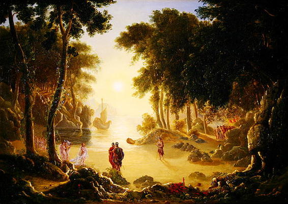 The Enchanted Island (oil on canvas) de Francis Danby