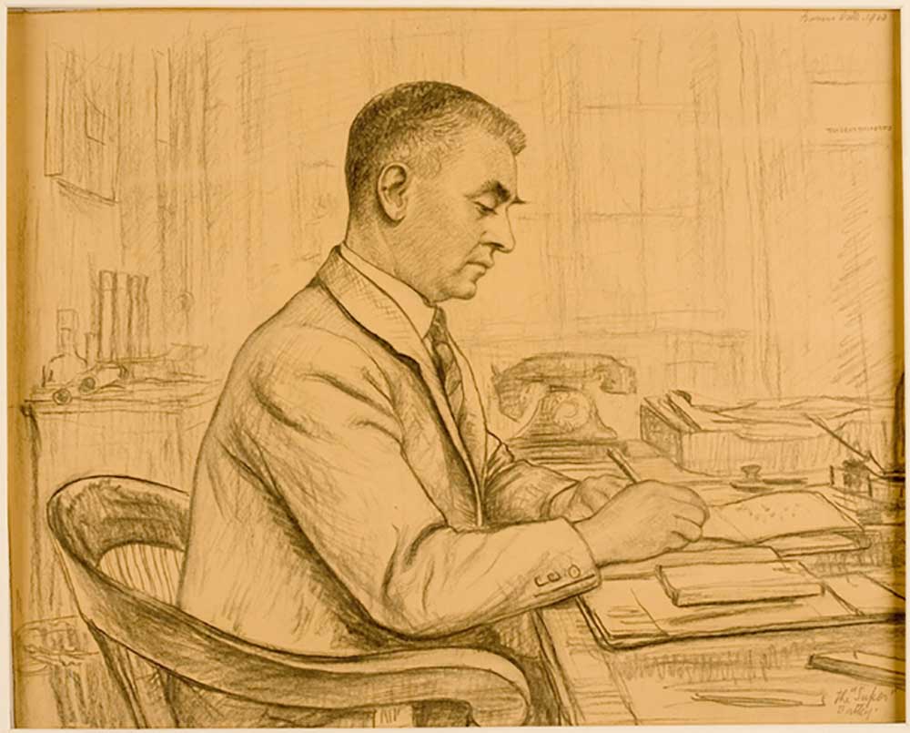 The Superintendent, Birtley (Leonard S. Flatman) de Francis Dodd