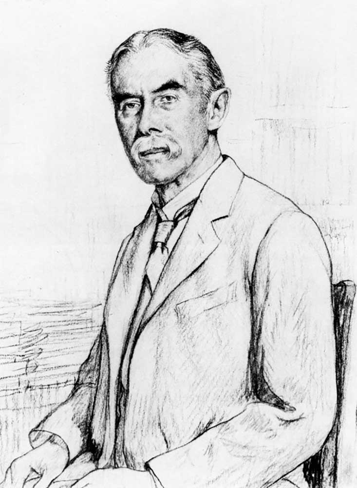 Portrait of Alfred Edward Housman (1859-1936) de Francis Dodd