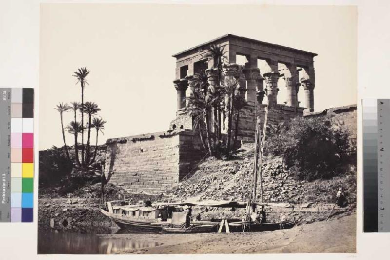 Der Kiosk des Trajan auf der Nilinsel Philae de Francis Frith