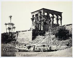 Kiosk of Trajan, Philae, Egypt, 1858 (b/w photo) 